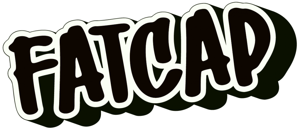 Black and white fatcap logo.